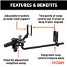 CURT | TruTrack 2P Weight Distribution Hitch with 2x Sway Control, 8-10K CURT Weight Distribution