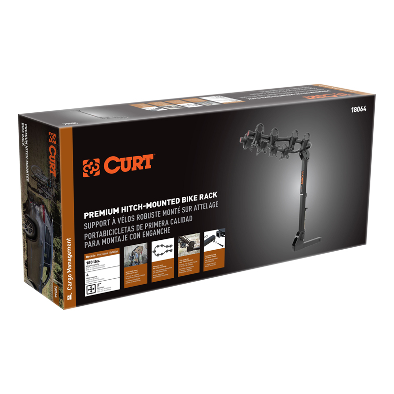 CURT | Premium Hitch-Mounted Bike Rack (4 Bikes, 2" Shank) CURT Hitch Cargo Carrier