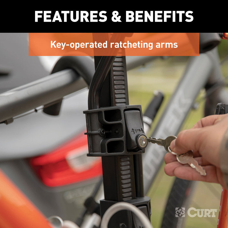 CURT | Tray-Style Hitch-Mounted Bike Rack (2 Bikes, 1-1/4" or 2" Shank)