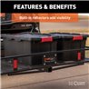 CURT | 60" x 20" Black Steel Basket Cargo Carrier (Fixed 2" Shank, 500 lbs.) CURT Hitch Cargo Carrier