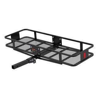 CURT | 60" x 20" Black Steel Basket Cargo Carrier (Folding 2" Shank, 500 lbs.) CURT Hitch Cargo Carrier