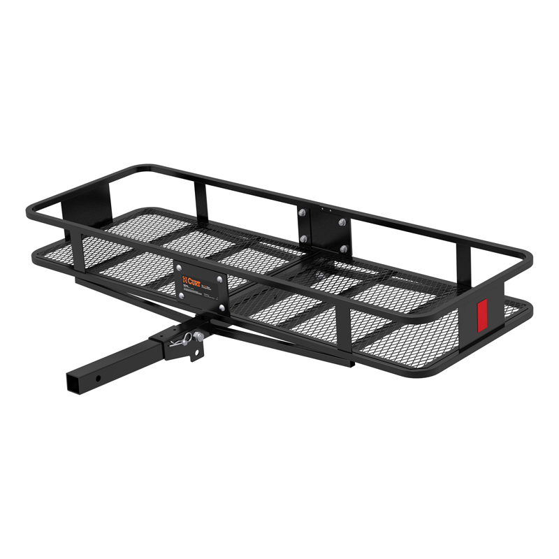 CURT | 60" x 20" Black Steel Basket Cargo Carrier (Folding 2" Shank, 500 lbs.)