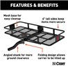 CURT | 60" x 24" Black Steel Basket Cargo Carrier (Folding 2" Shank, 500 lbs.)