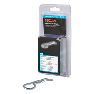 CURT | Hitch Clip (Fits 1/2" or 5/8" Pin, Zinc, Packaged) CURT Hitch Accessories