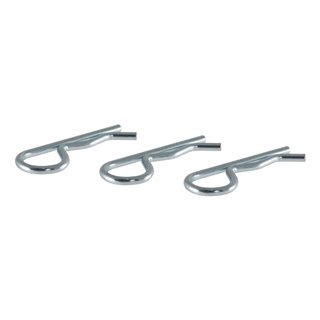 CURT | Hitch Clips (Fits 1/2" or 5/8" Pin, Zinc, 3-Pack) CURT Hitch Accessories