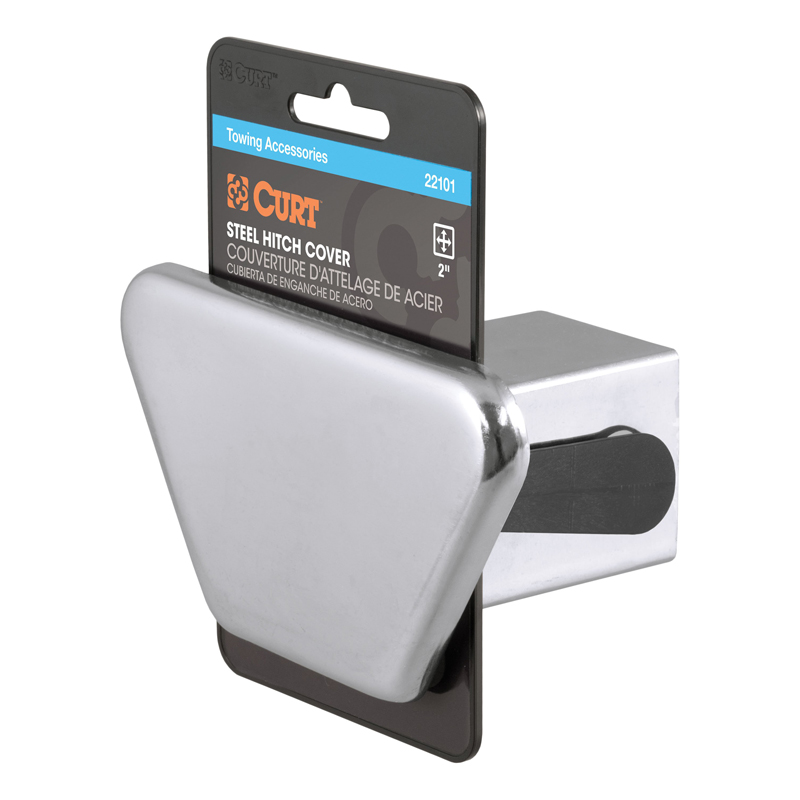 CURT | 2" Chrome Steel Hitch Tube Cover (Packaged) CURT Hitch Accessories