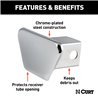 CURT | 2" Chrome Steel Hitch Tube Cover (Packaged) CURT Hitch Accessories