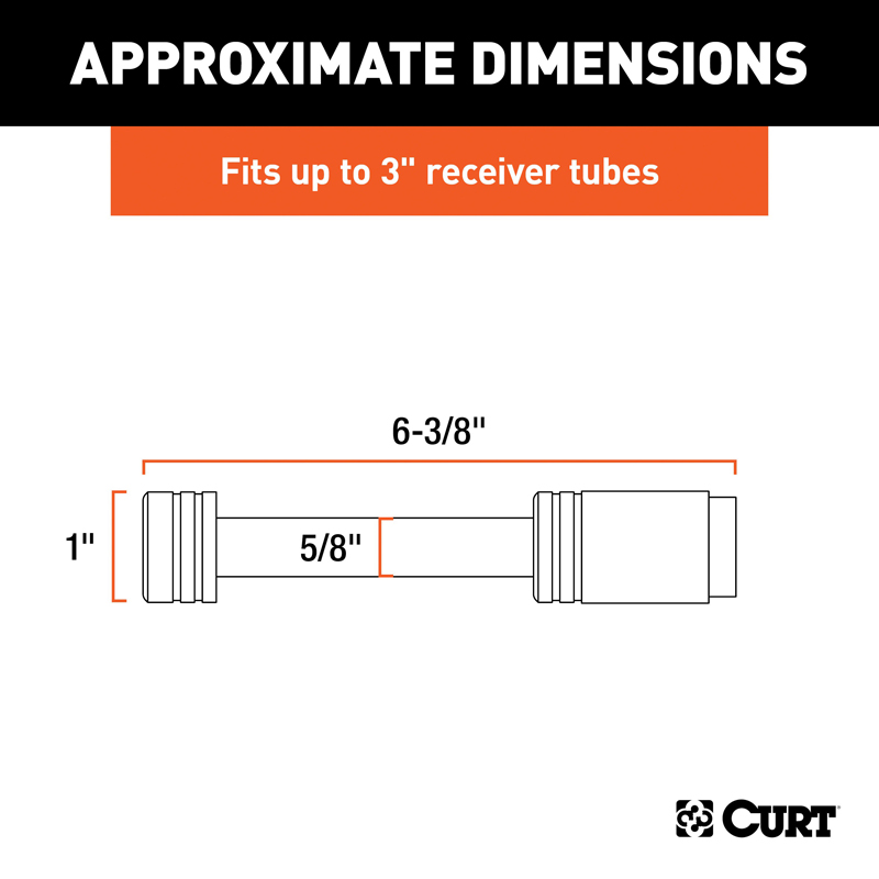 CURT | 5/8" Hitch Lock (3" Receiver, Barbell, Chrome) CURT Hitch Accessories