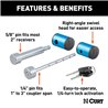 CURT | Right-Angle Hitch & Coupler Lock Set (2" Receiver, 1" to 3" Latch) CURT Hitch Accessories