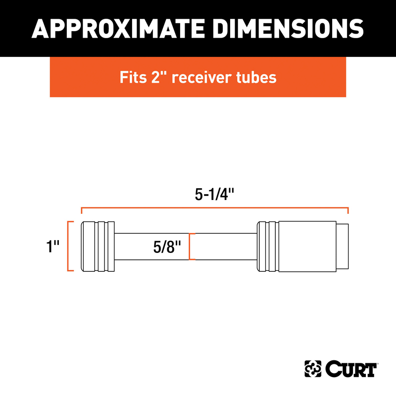 CURT | 5/8" Hitch Lock (2" Receiver, Barbell, Black)