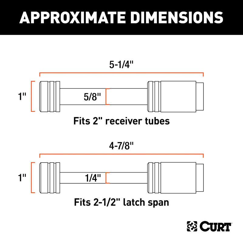 CURT | Hitch & Coupler Lock Set (2" Receiver, 2-1/2" Latch) CURT Hitch Accessories