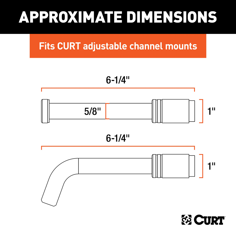 CURT | Channel Mount Lock Set (5/8" Diameter) CURT Hitch Balls & Mounts