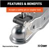 CURT | 2" A-Frame Coupler with Posi-Lock (5,000 lbs, Zinc)