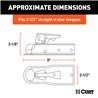 CURT | 1-7/8" Straight-Tongue Coupler with Posi-Lock (2-1/2" Channel, 2,000 lbs, Zinc)