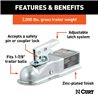 CURT | 1-7/8" Straight-Tongue Coupler with Posi-Lock (2-1/2" Channel, 2,000 lbs, Zinc) CURT Trailer Couplers