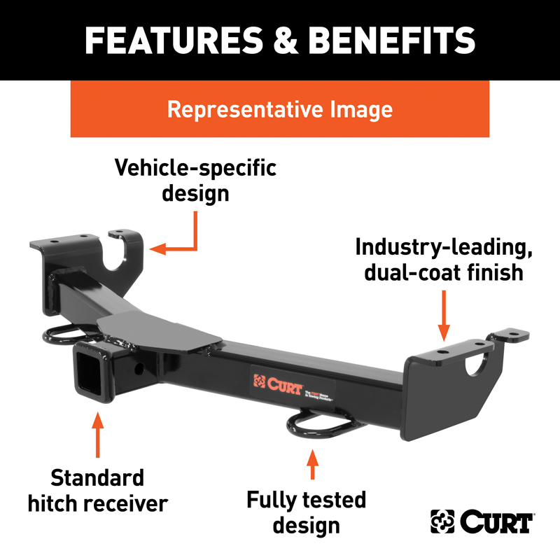 CURT | 2" Front Receiver Hitch - Silverado / Sierra 1500 / Limited 2014-2019