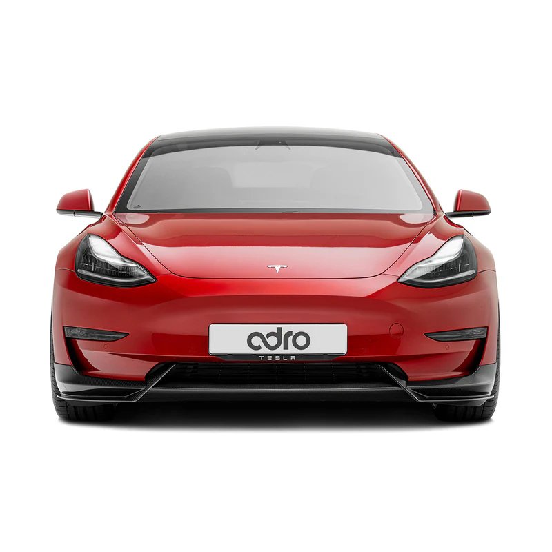 ADRO | Premium Prepreg Carbon Fiber Front Lip - Tesla Model 3