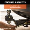 CURT | RockerBall 2-5/16" Cushion Hitch Trailer Ball (1" Shank, 7,500 lbs., Packaged)