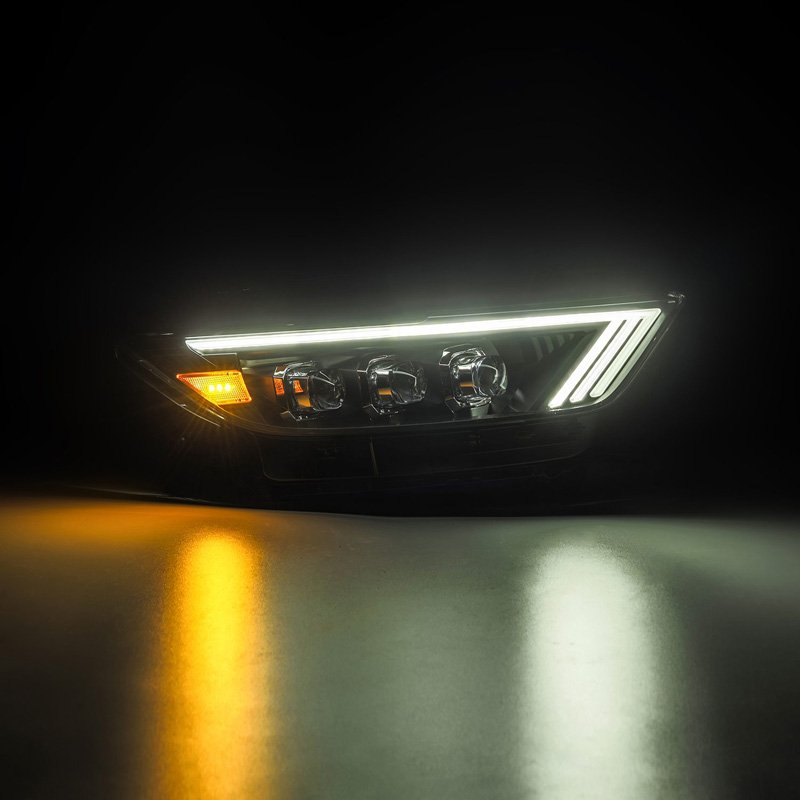 AlphaRex | LED Projector Headlights in Black - Mustang / Shelby GT350 2015-2020