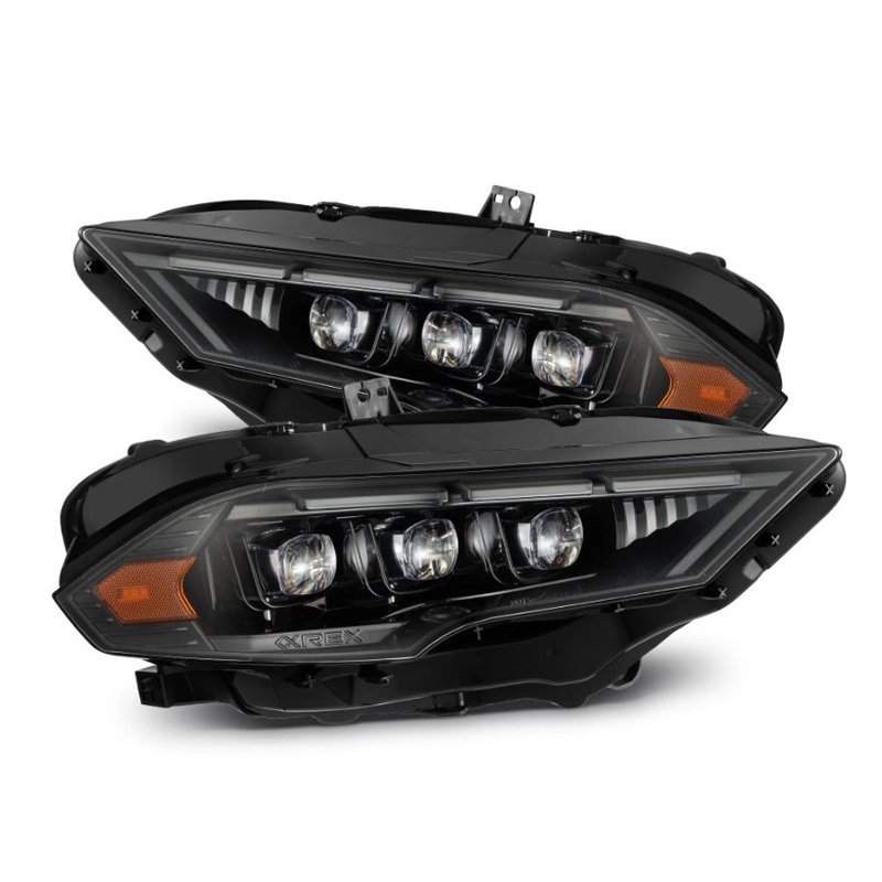 AlphaRex | Projector Headlights Alpha-Black - Mustang 2.3T / 5.0L / 5.2L 2018-2023