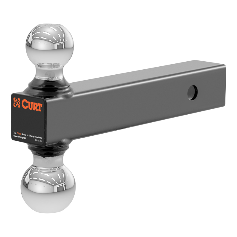 CURT | Multi-Ball Mount (2" Hollow Shank, 2" & 2-5/16" Chrome Balls)