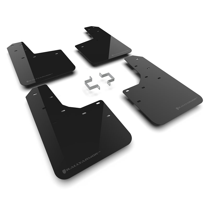 RallyArmor | Black UR Mud Flap Logo Gris - Ranger Raptor 2023-2025