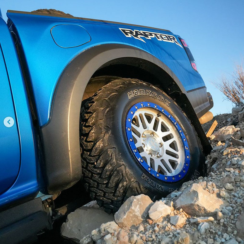 RallyArmor | Black UR Mud Flap Logo Gris - Ranger Raptor 2023-2025