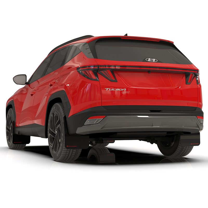 RallyArmor | Black UR Mud Flap Logo Rouge - Tucson / XRT 2.5L 2025