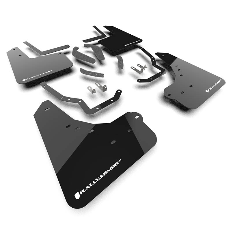 RallyArmor | Black UR Mud Flap Logo Blanc - 4Runner TRD Off-Road / Trailhunter 2025