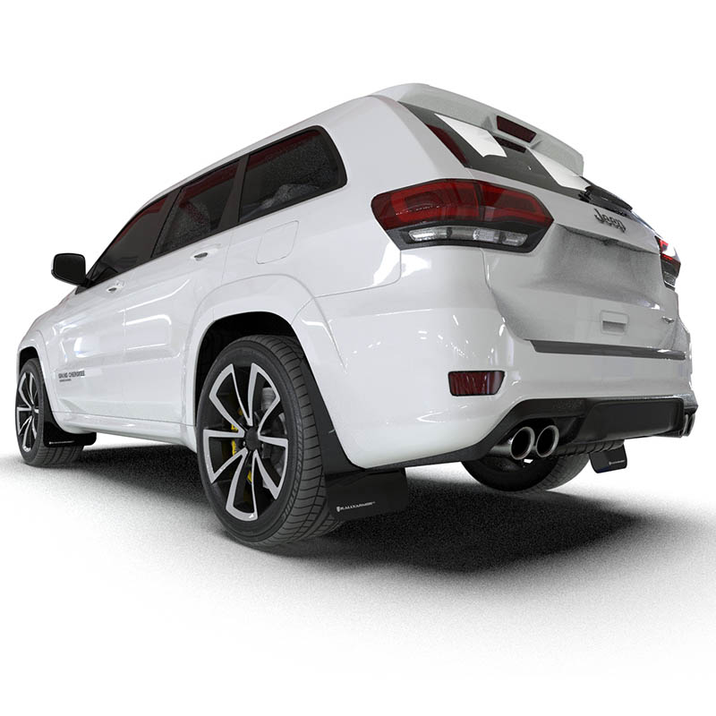 RallyArmor | Black UR Mud Flap Logo Blanc - Grand Cherokee SRT Trackhawk 2018-2021 RallyArmor Garde-boue