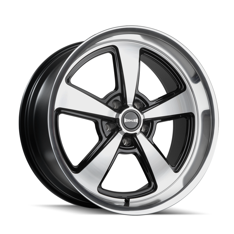 RIDLER | 652 20x8.5 ET0 - Gloss Black With Diamond Cut Face & Lip