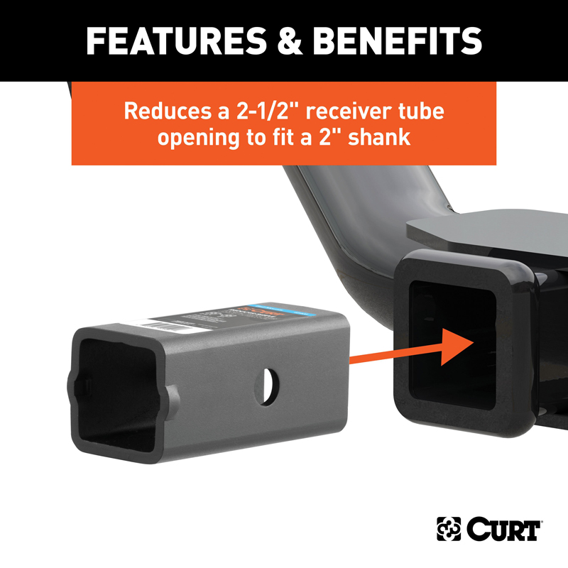 CURT | Reducer Sleeve (2-1/2" to 2" Shank)