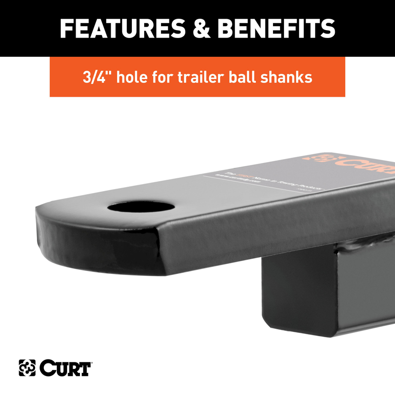 CURT | Class 2 Ball Mount (1-1/4" Shank, 3,500 lbs., 1-1/4" Drop, 6-3/4" Long) CURT Hitch Balls & Mounts