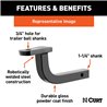 CURT | Class 2 Ball Mount (1-1/4" Shank, 3,500 lbs., 3-1/8" Rise, 9-3/4" Long) CURT Hitch Balls & Mounts