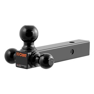 CURT | Multi-Ball Mount (2" Hollow Shank, 1-7/8", 2" & 2-5/16" Black Balls) CURT Tow Bars