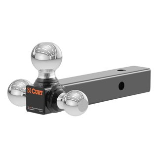 CURT | Multi-Ball Mount (2" Solid Shank, 1-7/8", 2" & 2-5/16" Chrome Balls) CURT Hitch Balls & Mounts