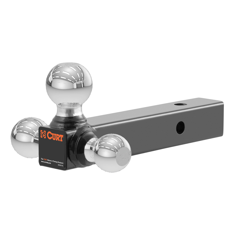 CURT | Multi-Ball Mount (2" Solid Shank, 1-7/8", 2" & 2-5/16" Chrome Balls) CURT Hitch Balls & Mounts