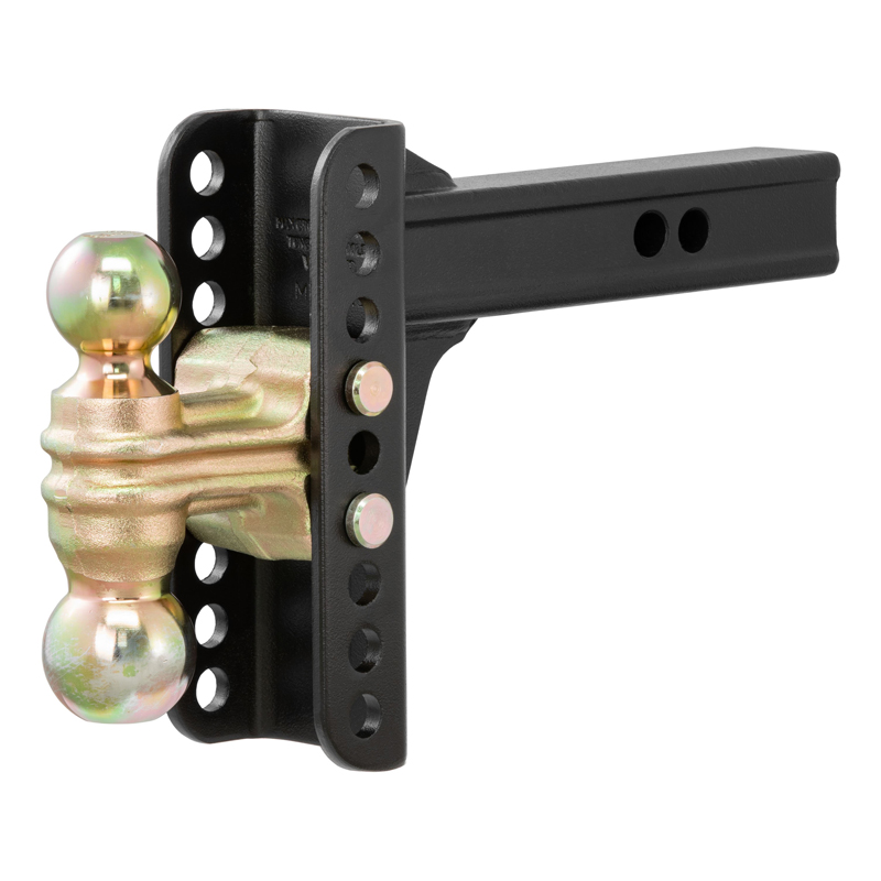 CURT | Adjustable Channel Mount with Dual Ball (2" Shank, 14,000 lbs., 6" Drop)