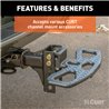 CURT | Adjustable Channel Mount with 1" Ball Hole (2" Shank, 6,000 lbs., 6-3/4" Drop) CURT Hitch Balls & Mounts