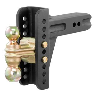 CURT | Adjustable Channel Mount with Dual Ball (2-1/2" Shank, 20,000 lbs., 6" Drop) CURT Hitch Balls & Mounts