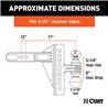 CURT | Adjustable Channel Mount with Dual Ball (2-1/2" Shank, 20,000 lbs., 6" Drop)