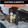 CURT | Adjustable Channel Mount with Dual Ball (2-1/2" Shank, 20,000 lbs., 6" Drop)