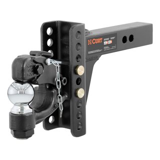 CURT | Adjustable Channel Mount with 2-5/16" Ball & Pintle (2" Shank, 13,000 lbs.)
