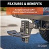 CURT | Adjustable Channel Mount with 2-5/16" Ball & Pintle (2" Shank, 13,000 lbs.)