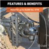 CURT | Adjustable Channel Mount with 2-5/16" Ball & Pintle (2-1/2" Shank, 20,000 lbs.)