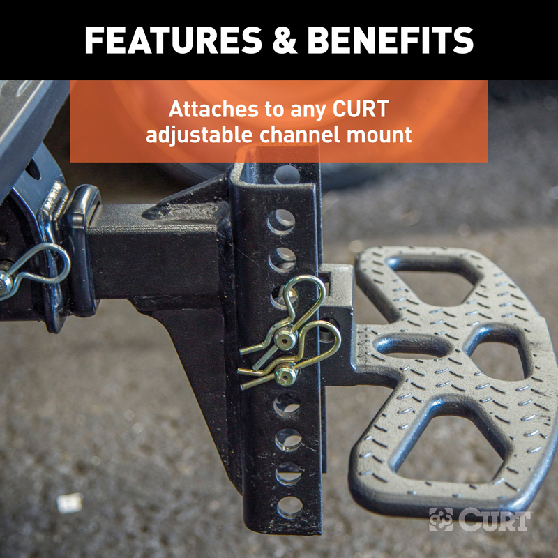 CURT | Adjustable Channel Mount Hitch Step