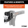 CURT | Replacement Channel Mount Ball & Pintle Hitch (2-5/16" Ball, 13,000 lbs.)