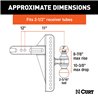 CURT | Adjustable Channel Mount, Dual Ball (2-1/2" Shank, 20,000 lbs., 10-3/8" Drop) CURT Hitch Balls & Mounts