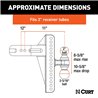 CURT | Adjustable Channel Mount with Dual Ball (3" Shank, 21,000 lbs., 10-5/8" Drop)