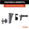 CURT | Rebellion XD Adjustable Cushion Hitch (2" Shank, 2", 2-5/16" Balls, 15K)